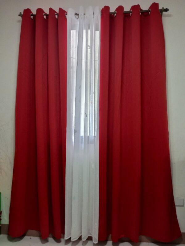 Turkey Red Blackout Curtain 7ft.