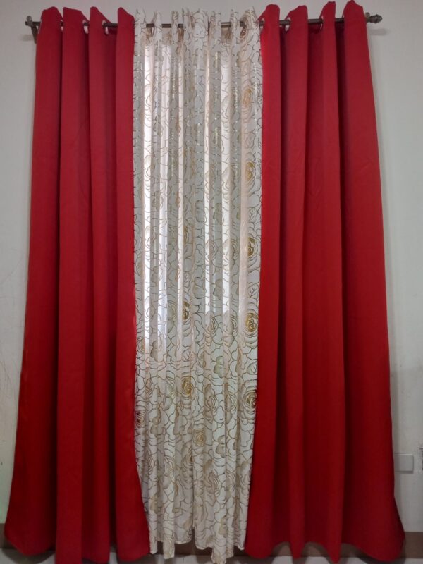 Turkey Red Blackout Curtain 7ft. - Image 2